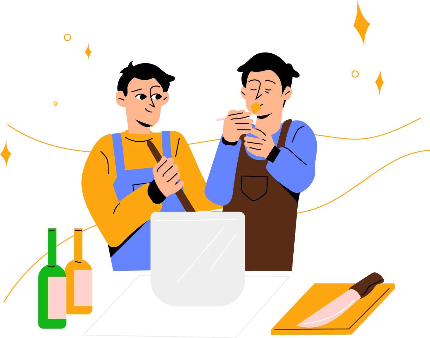 Cooking together